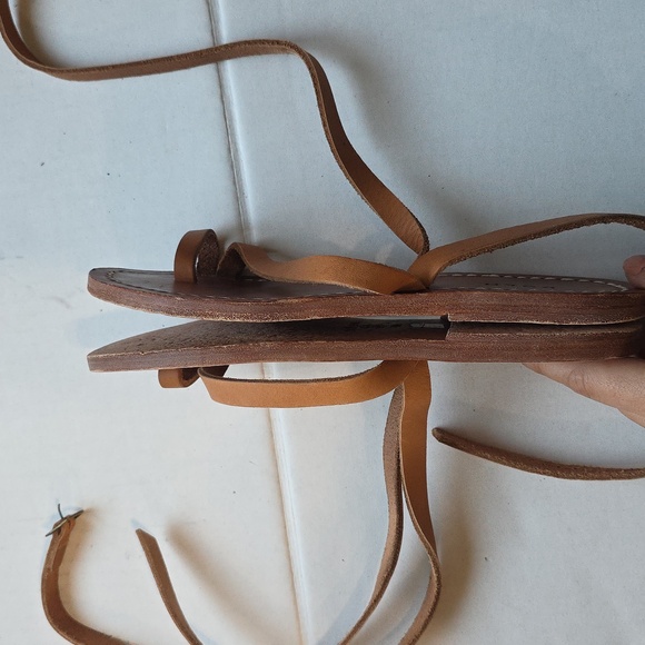 Doen | Tan Leather Sandals, Size 38 - Picture 6 of 6